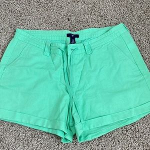 Light weight, bright green cute bit casual shorts